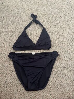 Mossimo Supply Co. Navy Halter Bikini Set